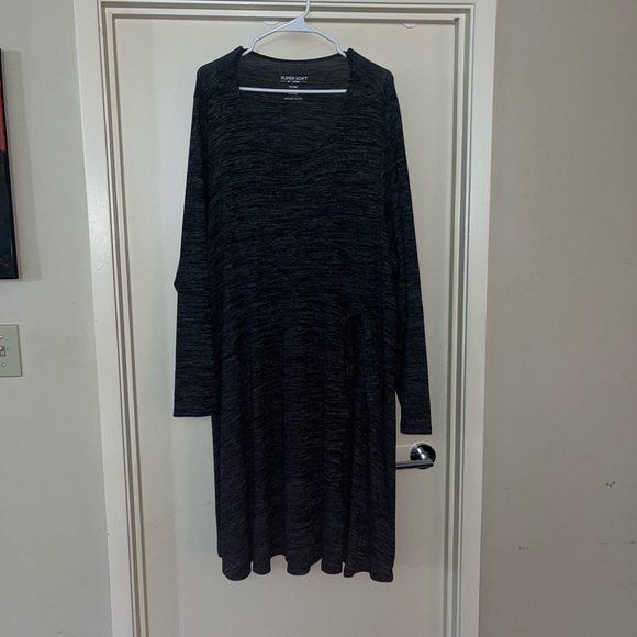 Torrid Black/Grey Long Sleeve Dress - Picture 1 of 4